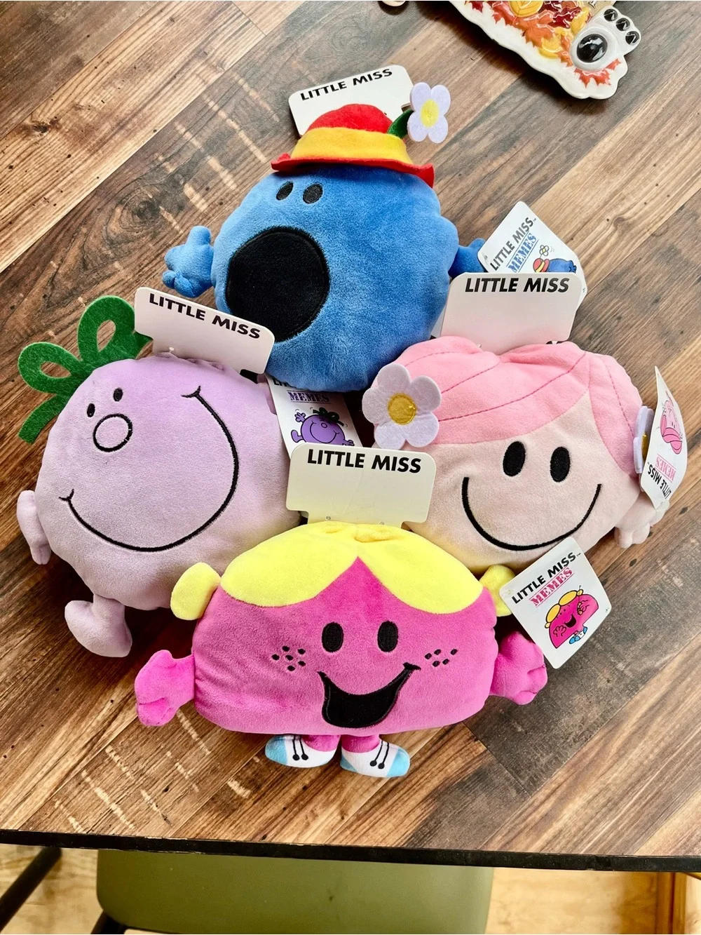 Little Miss Plush Set - Pink, Blue, Purple & Yellow Characters